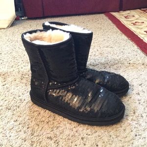 black sequin ugg